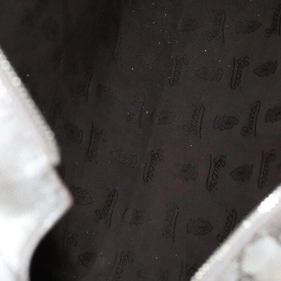 GUCCI GG Implementation Tote Bag Coated Canvas Silver Auth 117334 - Picture 12 of 16